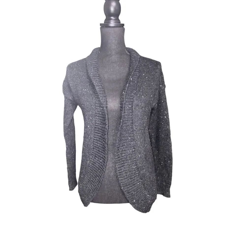 Loft Petite Marl Open Front Cardigan